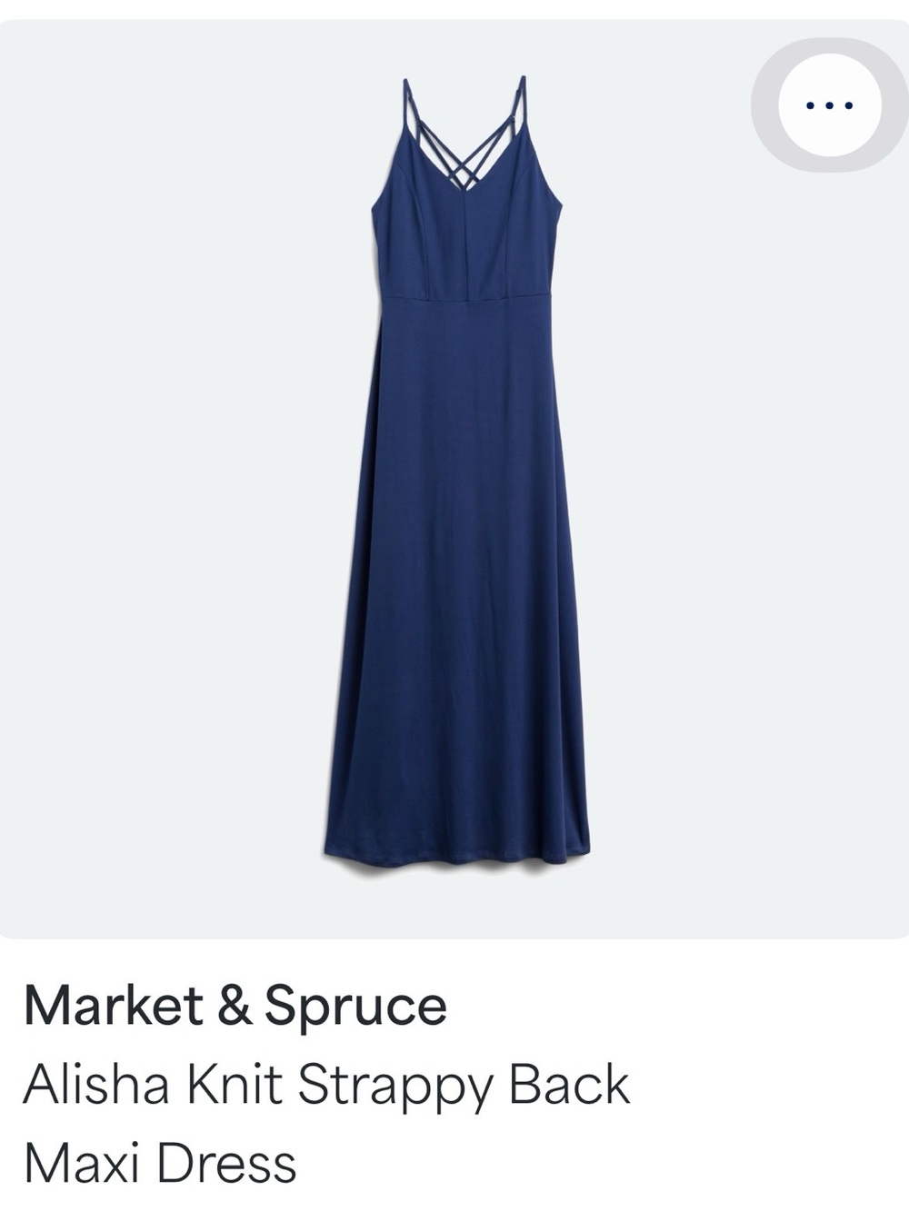 Market & Spruce Navy Strappy V-Neck Maxi Dress